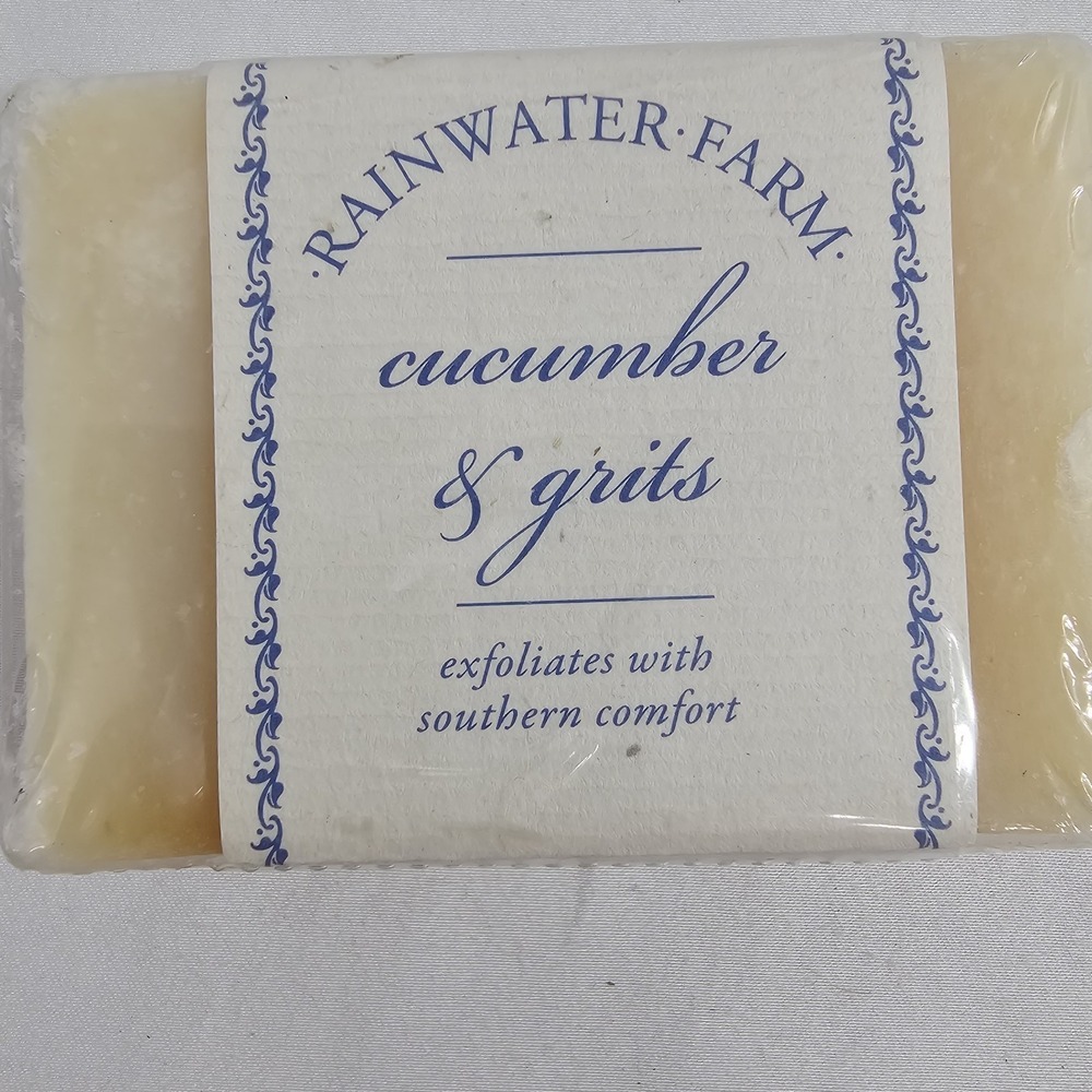 Rainwater Farm Handmade Herbal Soap Cucumber &‎ Grits Exfoliating-Southern Comfy